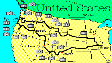 Map of travel routes